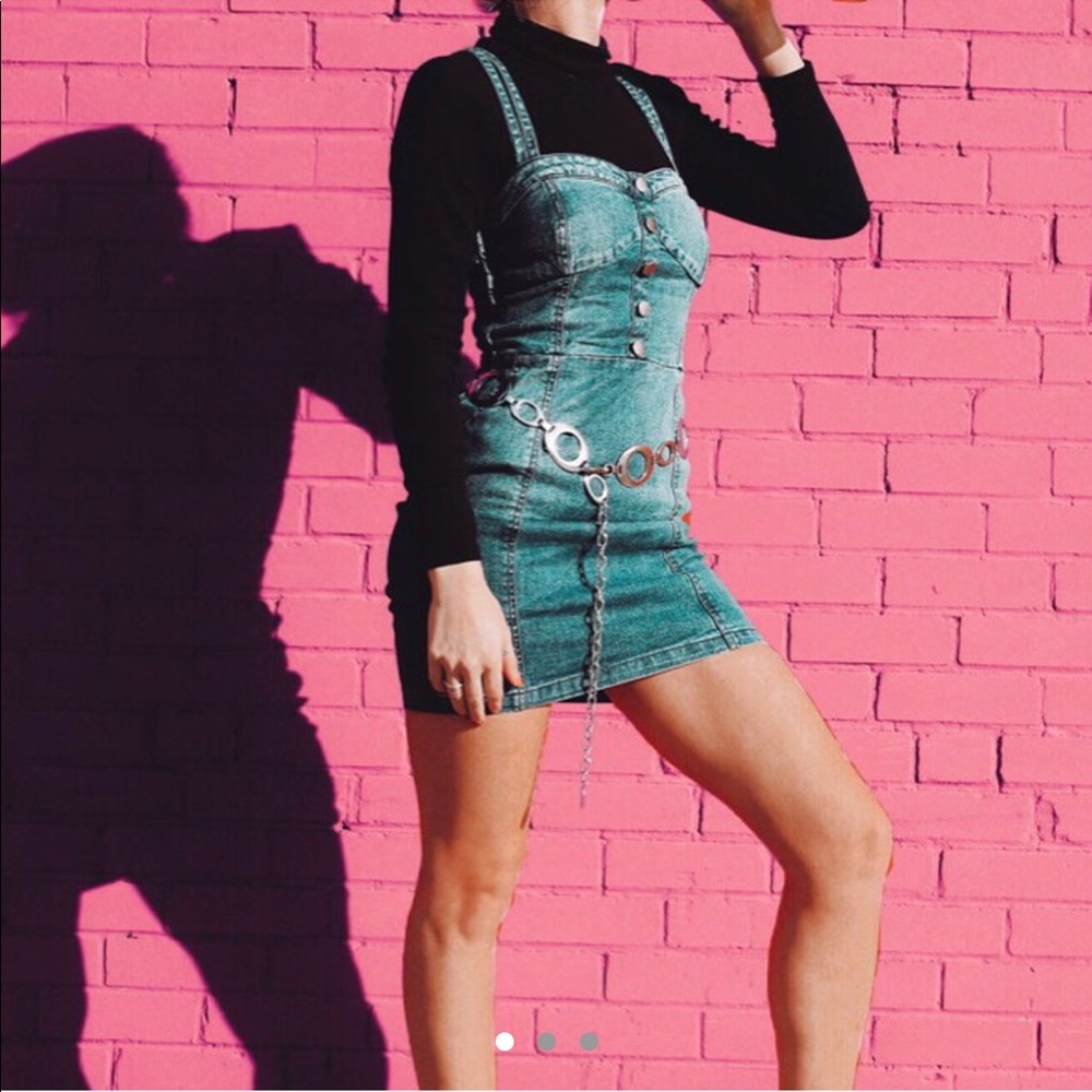 Denim mini dress